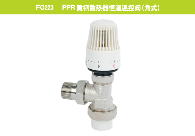 FQ223   PPR黄铜散热器恒温温控阀（角式）